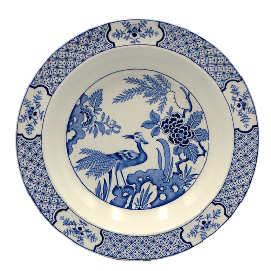 Wood & Sons "Yuan" Blue and White china 10-inch  Rimmed Soup Plate