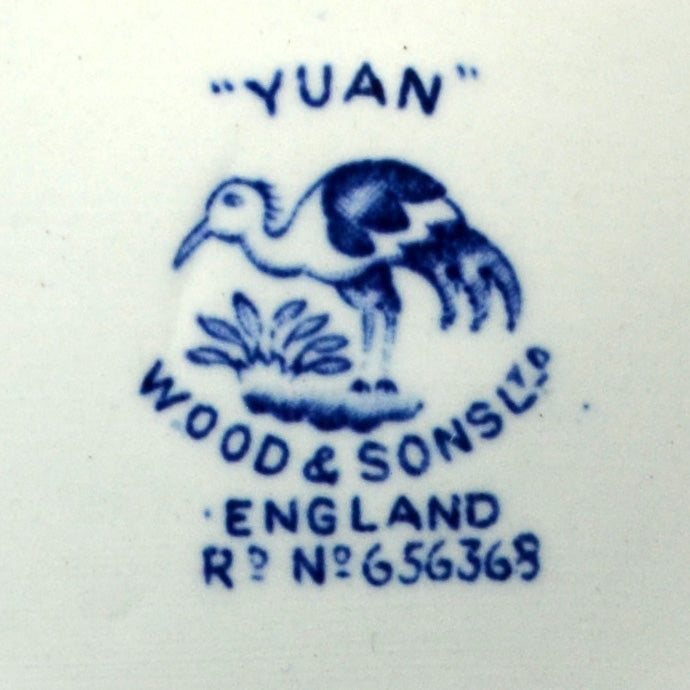 Wood & Sons "Yuan" Blue and White China 1.5-pint Teapot