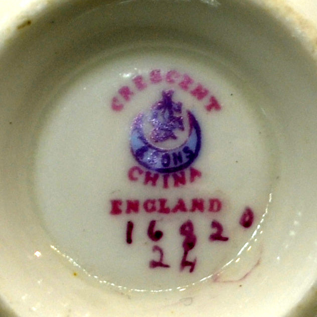 Antique George Jones & Sons Cresent Floral China 16820 Teacup & Saucer