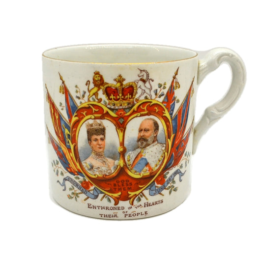 1902 Edward VII & Alexandra Coronation China Mug