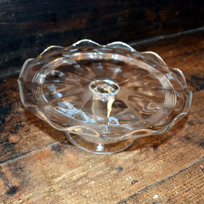 vintage glass cake stands