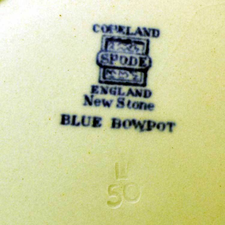 copeland spode blue bowpot china mark