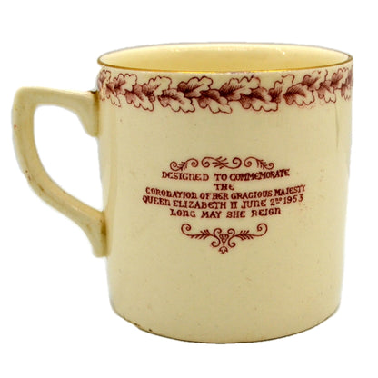 Cartwright and Edwards China 1953 Elizabeth II Coronation Mug