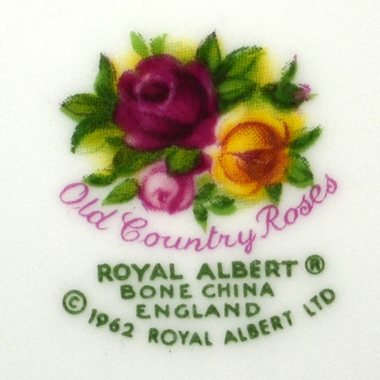 Royal Albert Old Country Roses marks 1962