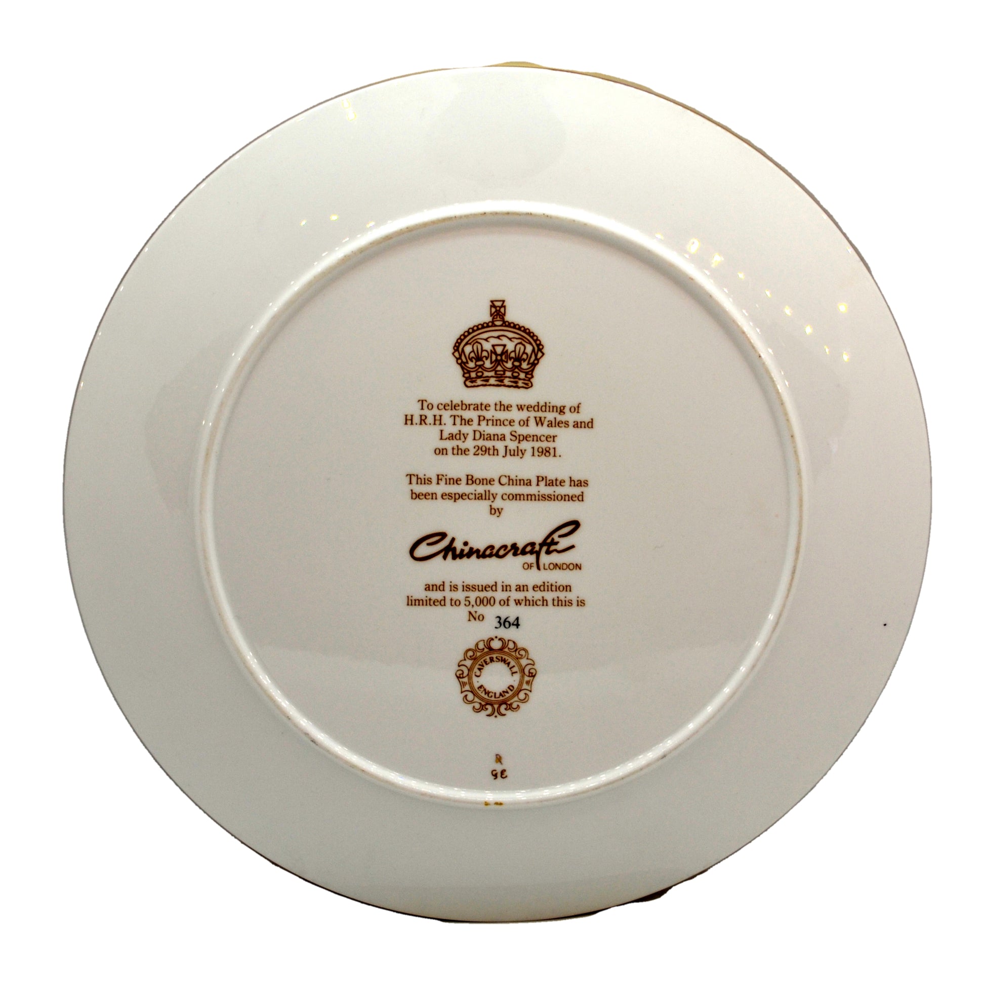 Caverswall Limited edition Royal Wedding China Plate 1981