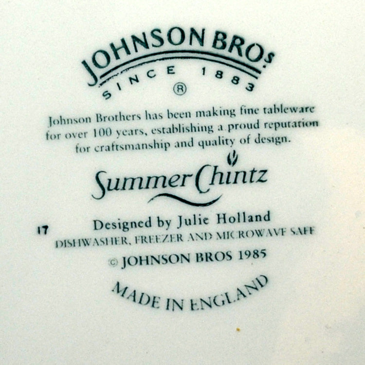 Johnson Brothers Summer Chintz China 6-7/8th-inch Side Plate