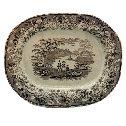 Antique eton college platter