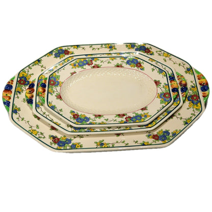 Royal Doulton China Cromer D4744 Platter Set