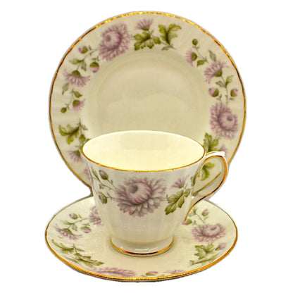 Duchess China 431 Zephyr Pattern Teacup, Saucer & Side Plate Trio