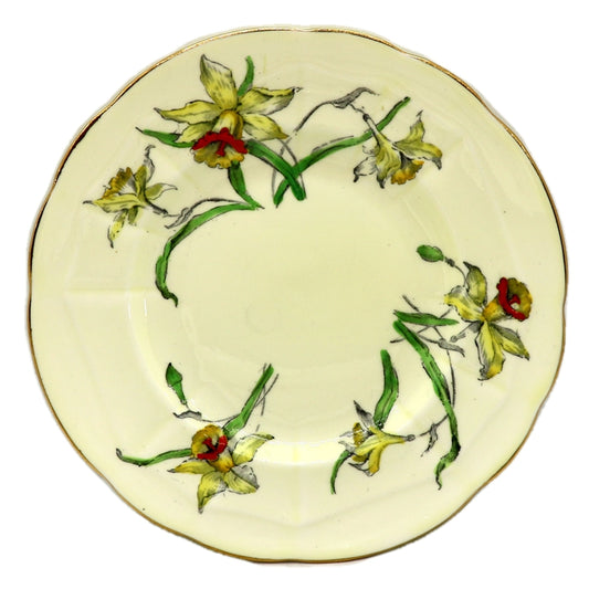 Crown Staffordshire Porcelain Floral China 713759 Daffodils Side Plate c1930
