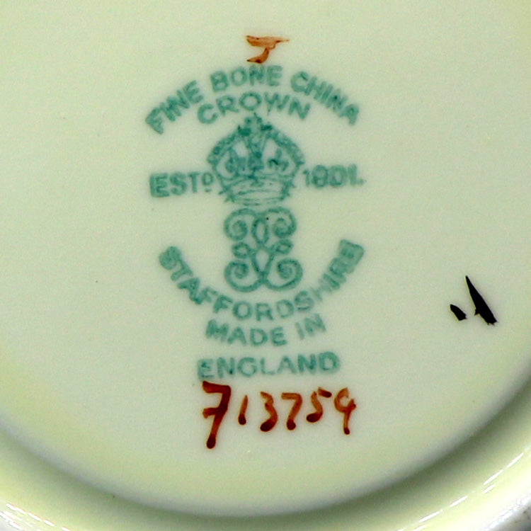 Crown Staffordshire Porcelain Floral China 713759 Daffodils Teacup & Saucer c1930