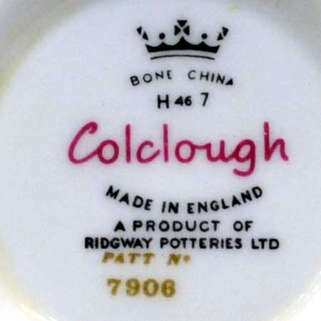 Colclough Ridgway Amoretta C Shape Tea Cups Floral Rose China 7906