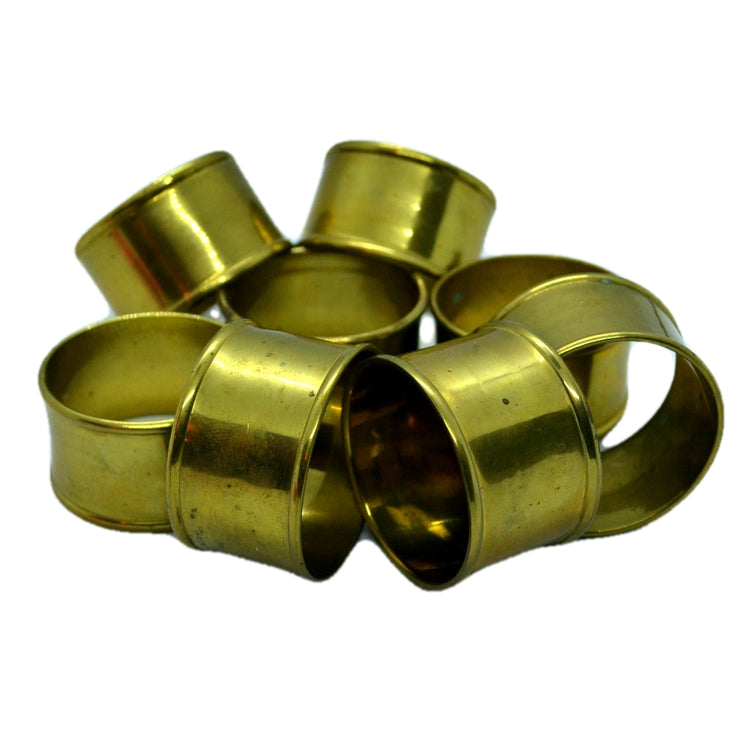vintage brass knapkin ring set