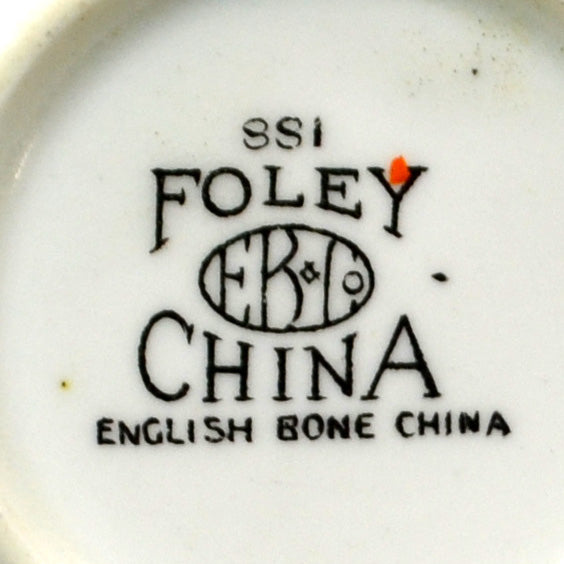 Elijah Brain Foley China 881 Corn Poppy Teacup and Saucer