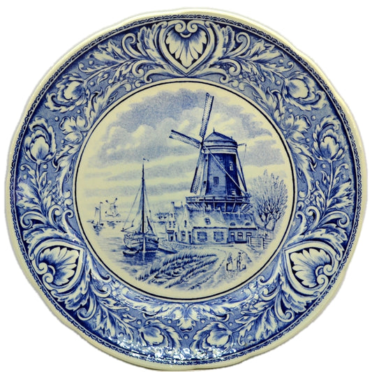 Boch Deltfs Flow Blue and White China Wall Plate