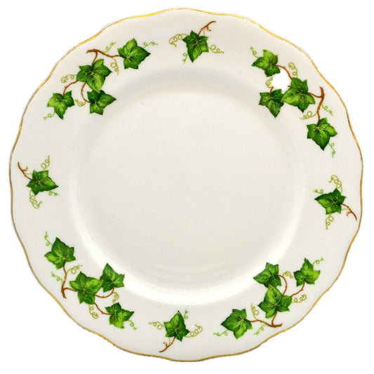 Colclough Ridgway Ivy Leaf Bone China 8.25-inch Scalloped Rim Dessert Plate