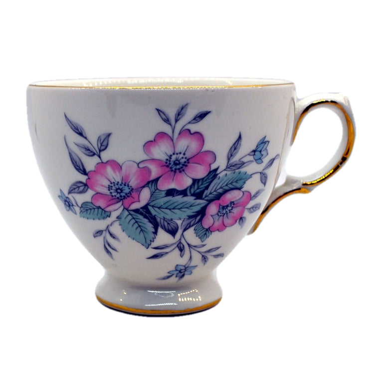 Vinateg Colclough china tea cup colpelia 8378 pattern C shape plain rim