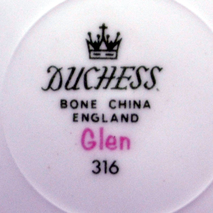 duchess china factory marks for GLEN 316