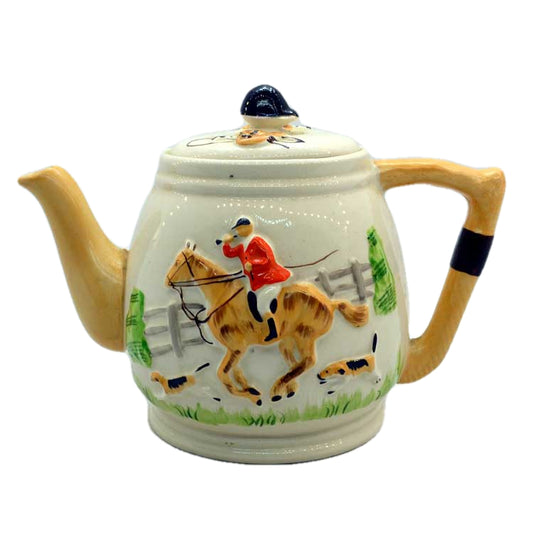 vintage english hunting teapot