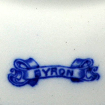 Antique F Winkle & Co Byron Pattern Blue and White China Dinner Plate