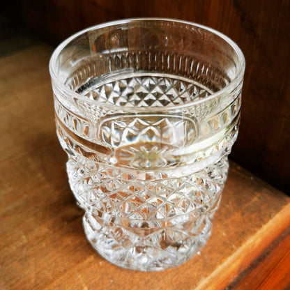 Set of 4 Lead Crystal Hofbauer Diamond Cut Lowball Old Fashioned Whiskey Glasses