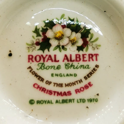 Royal Albert Flowers of the Month Series Floral China Tea Cup Christmas Rose December