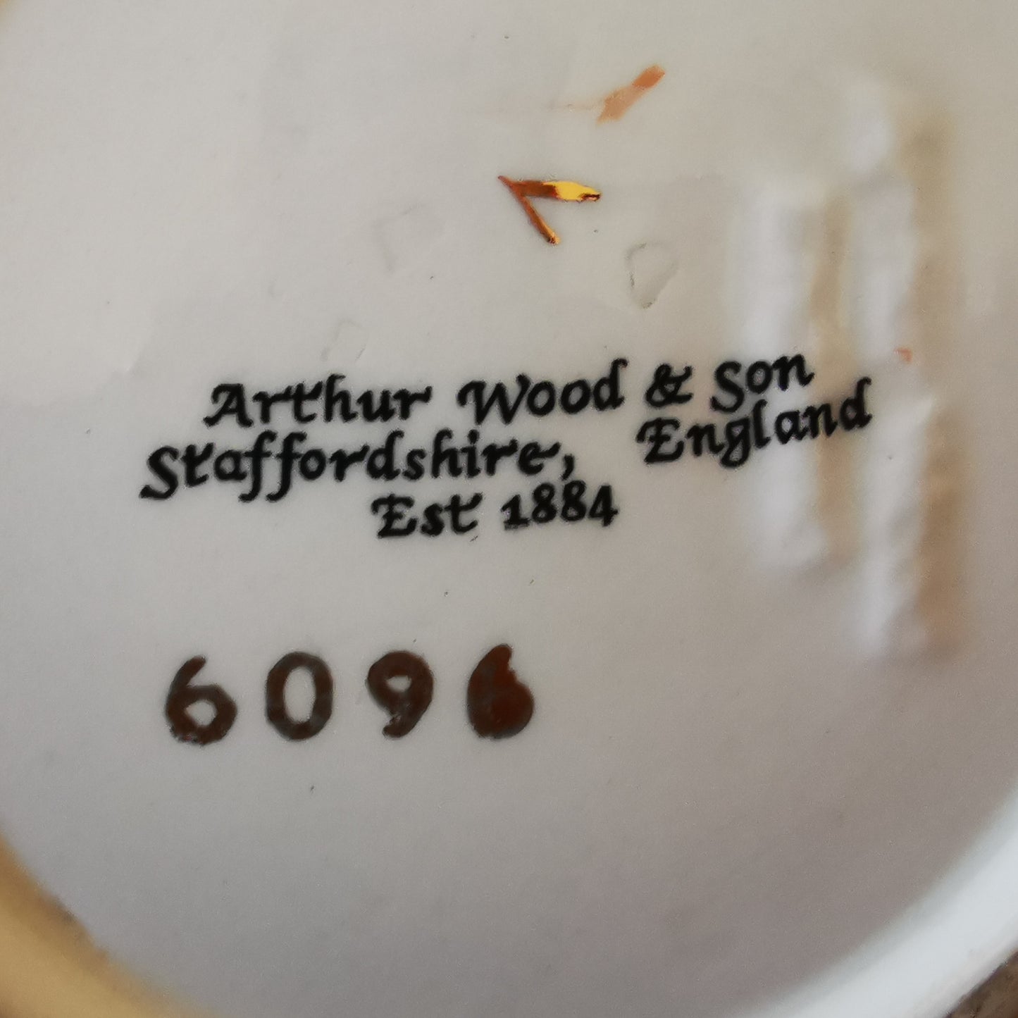 Arthur Wood & Sons Staffordshire Vintage China Teapot 6096 china pattern mark