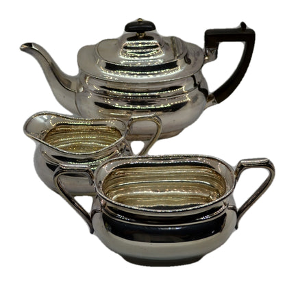 Fine Joseph Rodgers & Sons Silver Plated Metal Tea Set c1910