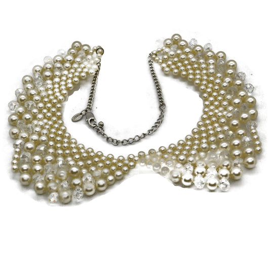 M&S jewellery necklace in faux pearl and crystal