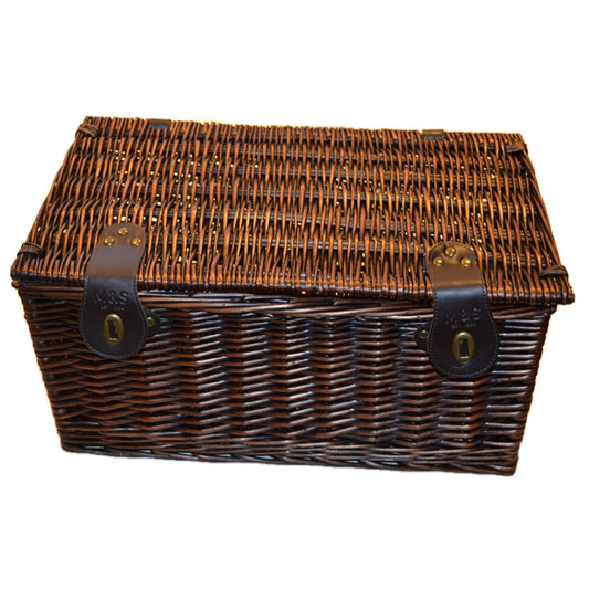 Dark Wicker M&S Hamper Basket 20-inch