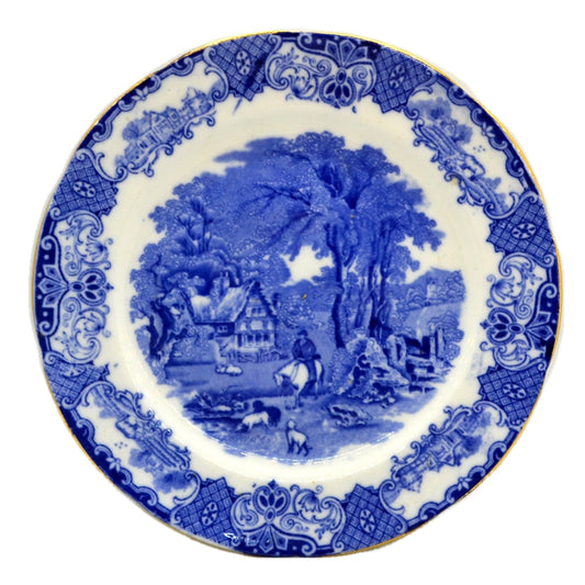 Heathcote Blue and White China Old English Scenery 8-inch Dessert Plate