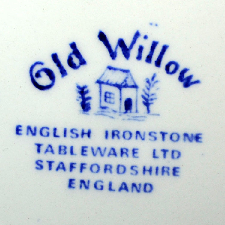 English Ironstone Tableware Blue and White China Willow Side Plate 7-inch