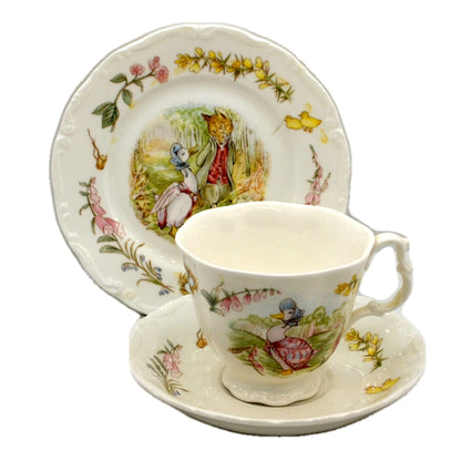 Royal Albert China Beatrix Potter Jemina Puddle-Duck Teacup Trio