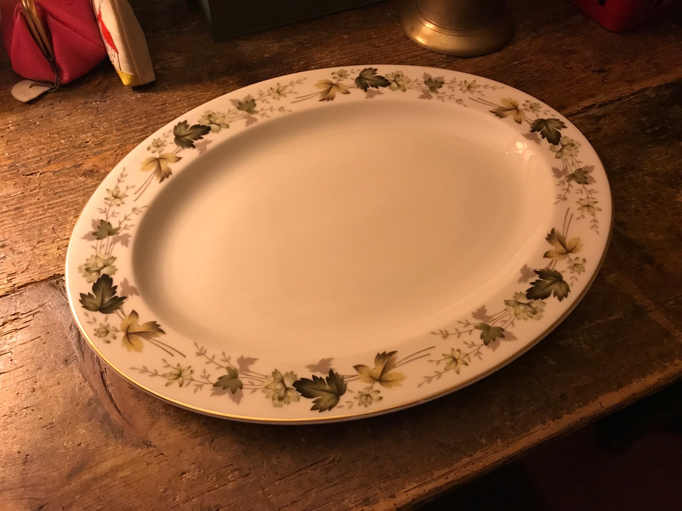 Royal Doulton Larchmont Oval China Serving Plate Vintage Farmhouse