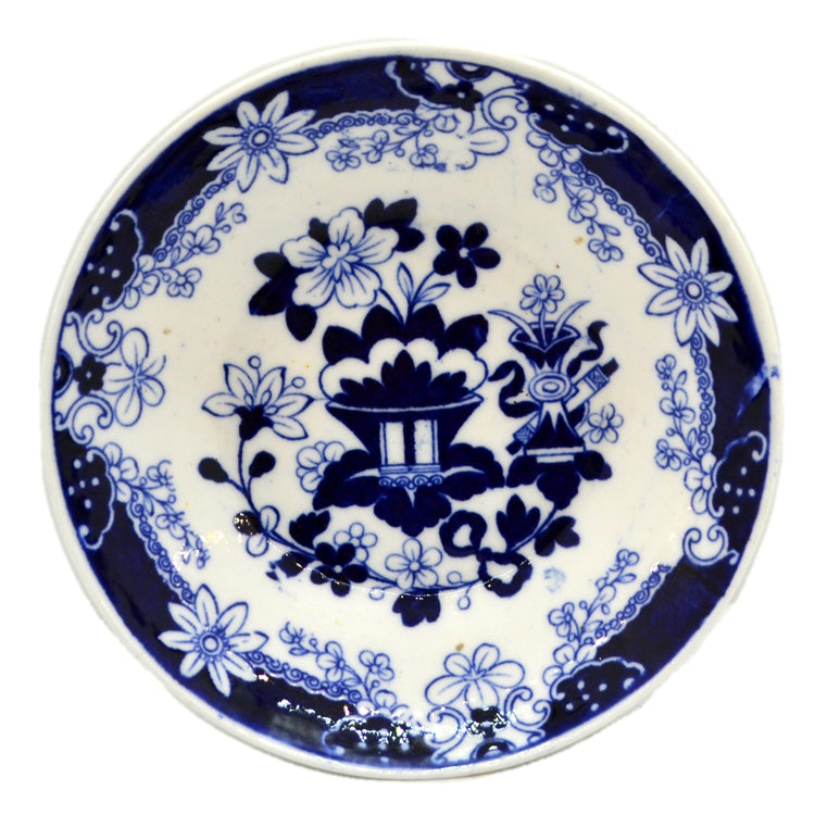 Samuel Rathbone Flow Blue China Teacup and Saucer c1812