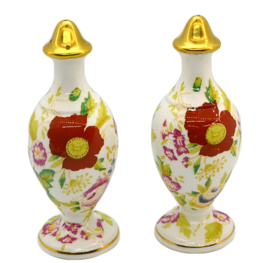 Superb Vintage Hammersley Floral China Salt and Pepper Pots
