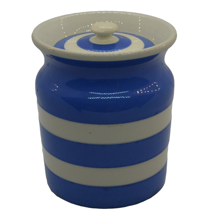 6 inch T G Green Cornish ware blue storage jar for sale