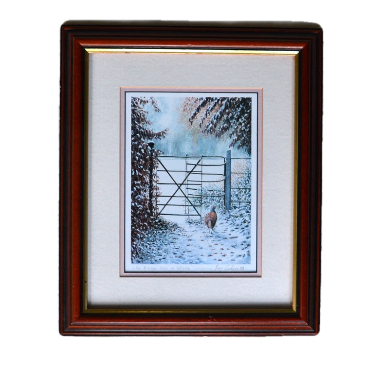 The Kissing Gate in Winter Signed Print