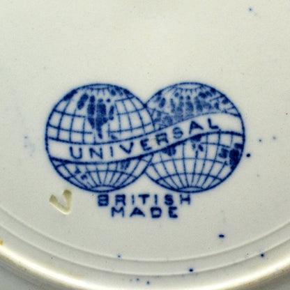 Universal Blue and White China English Rimmed Soup Bowl