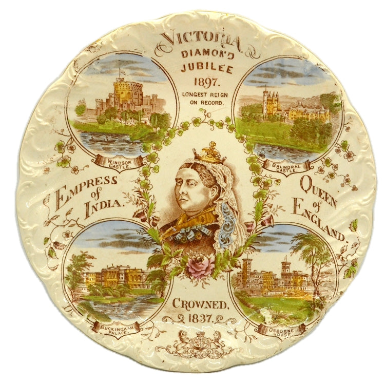 Queen Victoria Commemorative China Diamond Jubilee Plate 1897