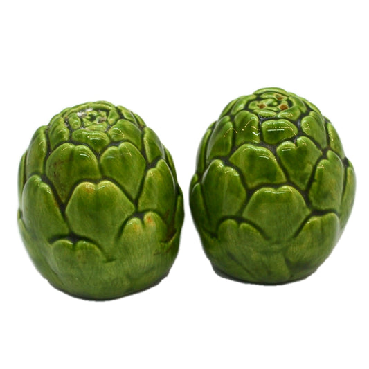 Vintage China Salt and Pepper Artichoke Cruet Set