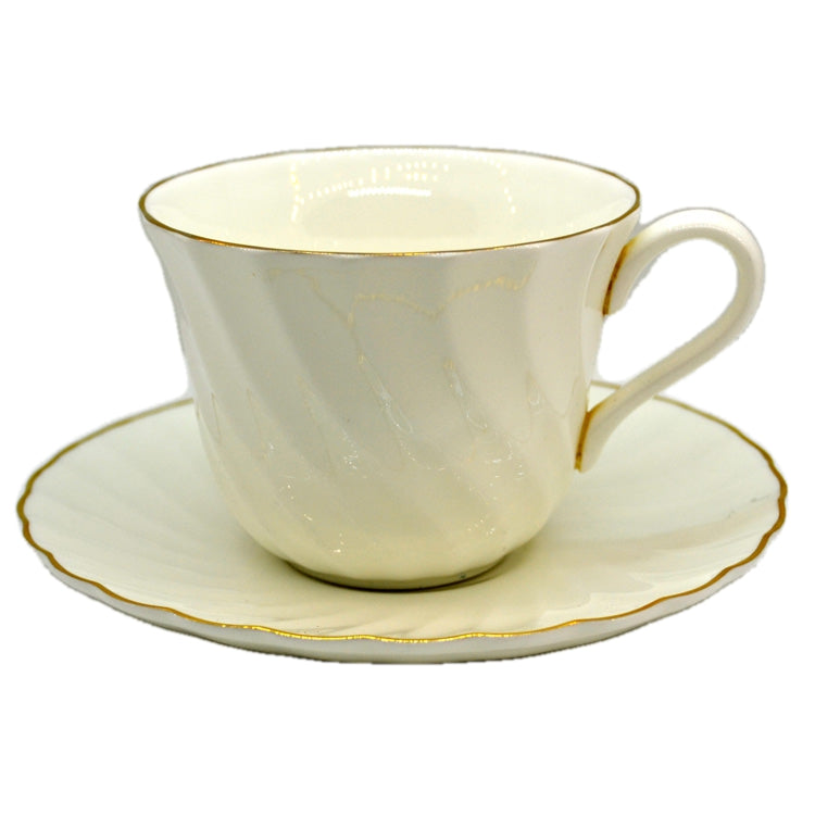 Wedgwood China Gold Chelsea Teacup and Saucer