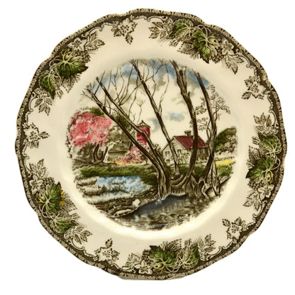 Johnson Brothers China The Friendly Village Dessert Plate Willow by the Brook