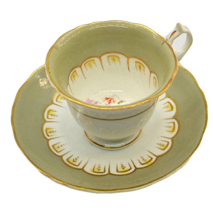Fine English antique floral tea wares