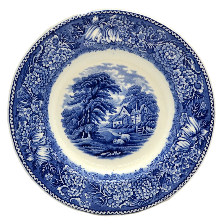 Adams English Countryside Blue and White China 8-inch Plate
