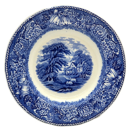 Adams English Countryside Blue and White China 8-inch Plate