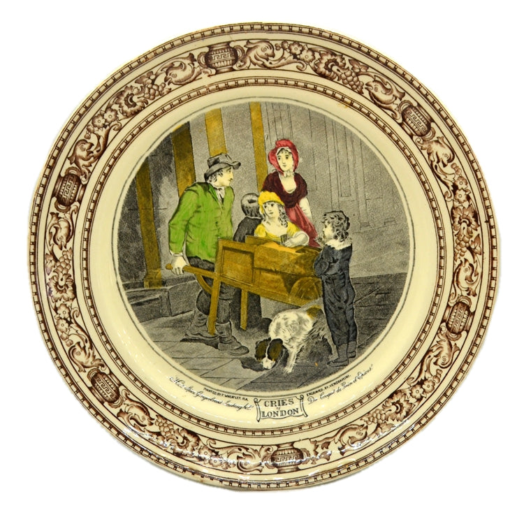 Adams Cries of London China Dinner Plate Hot Spiced Gingerbread