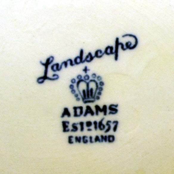 1930's Adams china factory mark