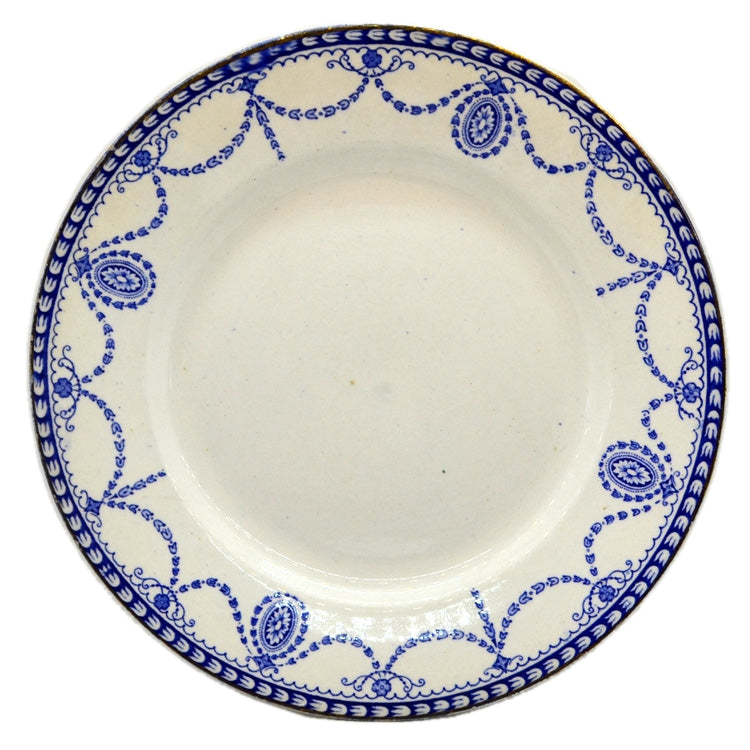 Antique William Adams Medallion Blue and White China Dinner Plate