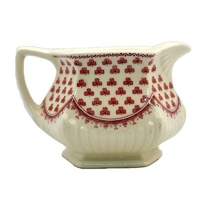 Adams Victoria Red and White china Milk Jug